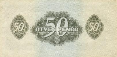 1944. 50P "V.H." (2x) egymásutáni sorszámmal T:I,I- pici saroktörés