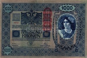 1902. 1000K (5x) piros, függőleges "Deutschösterreich" fny-sal T:II,II/III,III