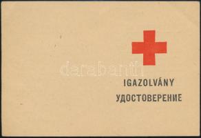 1956 Vöröskeresztes igazolvány, kitöltetlen, 1956. nov. 23. nyomtatott dátummal