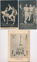 13 db RÉGI motívum képeslap: cirkusz / 13 pre-1945 motive postcards: circus acrobats