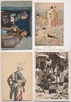 16 db RÉGI motívum képeslap és fotó: népviselet, folklór/ 16 pre-1945 motive postcards and photos: f...