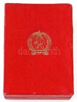 1955. "Kiváló Dolgozó" zománcozott kitüntetés, Rákosi-címerrel, miniatűrrel, igazolással, ...