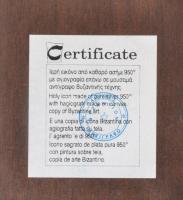 Jelzés nélkül: 20. sz. ikon másolat. papír, fém. 15x19 cm,