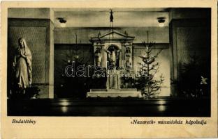 1947 Budapest XXII. Budatétény, Nazareth missziósház kápolnája, belső (EK)