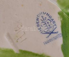 Herendi tavirózsa. Kézzel festett, jelzett, apró lepattanással 10x12 cm