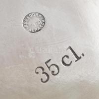 Alpakka kiöntő + 3 db alpakka tojástartó, 20×10×7,5 cm, m: 6 cm