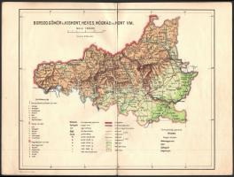 cca 1930 Magyarország vármegyéi, lapozható kétoldalas térképek, általában 2-4 megye egy térképen, ös...