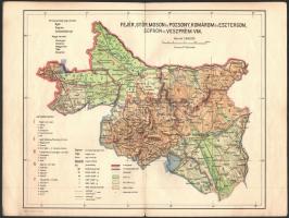 cca 1930 Magyarország vármegyéi, lapozható kétoldalas térképek, általában 2-4 megye egy térképen, ös...