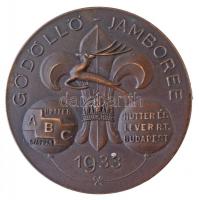 1933. "Gödöllő Jamboree - Hutter és Lever R.T. Budapest" Br cserkész jelvény (40mm) T:2 ph., apró patina / Hungary 1933. "Gödöllő Jamboree - Hutter és Lever R.T. Budapest" Br Boy Scout's badge (40mm) C:XF edge error, tiny patina