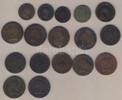 Ausztria/magyar verdejel 1781-1851. 1Kr (4x) 3klf, 3Kr (9x) 3klf, 6Kr (4x) T:3,3/4+ Összesen 17db!