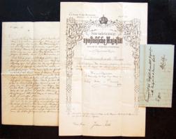 1847-1853 4 db Latin és orosz nyelvű okmány