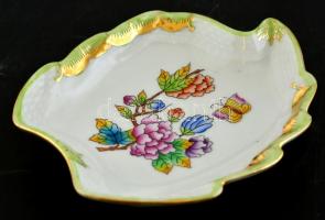 Herendi Viktória mintás tálkal. Kézzel festett, jelzett, hibátlan. 10x11 cm