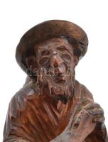 XX. sz ejele: Szép B. jelzéssel: Zsidó ószeres. Faragott fa. 24 cm