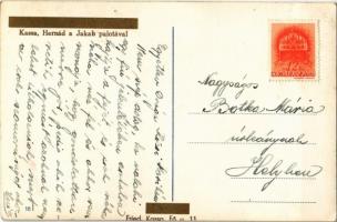 Kassa, Kosice; Hernád folyó és Jakab palota, speciális halkereskedés / Hornád river, palace, special...