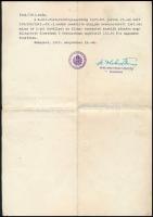 1941-1943 2 db m. kir. postai kinevezés, fejléces papíron, dr. Kuzmich Gábor (1886-1958) a m. kir po...