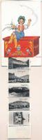 1943 Makó, népviseletes leporellap / folklore leporellocard s: Klaudinyi