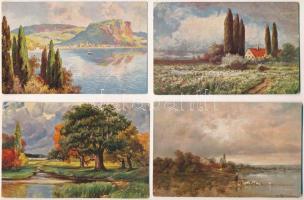 10 db RÉGI tájképes művész képeslap / 10 pre-1945 motive postcards: landscape art