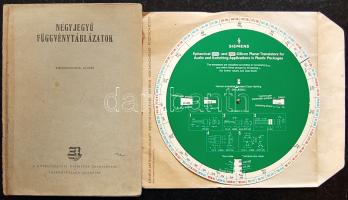 1946,1950 Négyjegyű függvénytáblázatok + Siemens mechanikai átváltó tábázat