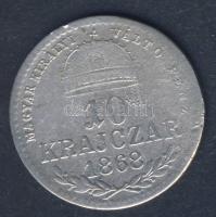 1868KB 10Kr Ag "Magy.kir.váltó.." T:3-