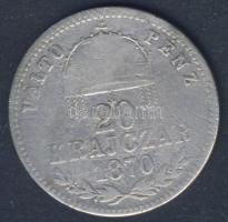 1870GyF 20kr Ag T:3/4 R!