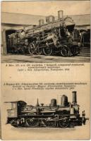 A MÁV 322. sor. III. osztályú 4 hengerű compound-rendszerű személyvonatú mozdonya és a 223. sorozatú személyvonatú mozdonya. Gőzmozdony Szaklap kiadása 1916. / Hungarian State Railways locomotives