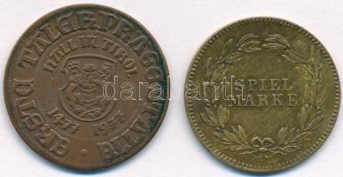 Ausztria 1977. "ERSTE TALERPRAGE STATTE - HALL IN TIROL 1477-1977" Br zseton + Németország...