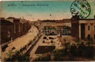 1909 Budapest VIII. Múzeum körút, villamos (EK)