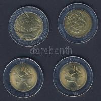 San Marino 1982-86. 500L (3x) 2klf + Vatikán 1985. 500L T:2 Beváltható nominál 2000ITL!