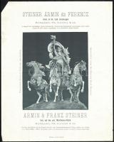 cca 1910 Reklámkiadványok (Steiner Ármin és Ferenc, Kajtár Lajos, Alumínium Rozsdavédő festék), 4 db
