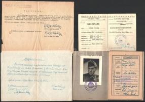 1939-1944 Fényképes zsoldkönyv karpaszományos szakaszvezető részére, m. kir. 2. honvéd szaklégvédelm...