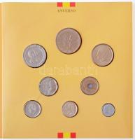 Spanyolország 1998. 1P-500P 8klf db díszcsomagolásban T:BU Spain 1998. 1 Pesetas - 500 Pesetas 8 differenc coins in set C:BU