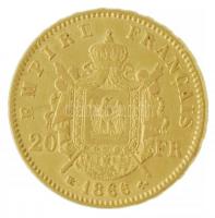 Franciaország / Második császárság 1866BB 20Fr Au "III. Napóleon" (6,42g/0.900) T:2 France...