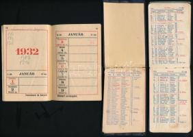 1928-1952 4 db reklámos kisnaptár (Jellinek, Magyar Vegykészítményű Papírgyár, stb.)