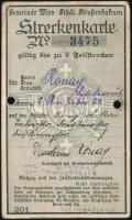 1928 Gemeinde Wien-Städt. Straßenbahnen fényképes bérletjegy