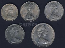 Ausztrália 1969-1986. 20c(1x) + 50c 3klf T:2,2/3 + Új-Zéland 1971. 1$ T:2