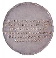 Habsburg Birodalom 1825. "Karolina Auguszta magyar királyné pozsonyi koronázása" Ag zseton...