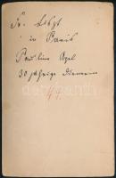 Liszt Ferenc (1811-1886) zeneszerző, korabeli nyomatról készült keméynhátú fotó, Louis Held műterméb...