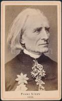 Liszt Ferenc (1811-1886) zeneszerző, korabeli vizitkártya méretű fotó (Kozmata másolat), 10×6 cm / Franz Liszt (1811-1886), photo