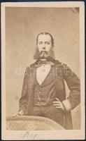 I. Miksa mexikói császár (1832-1867, Ferdinand Maximilian Joseph Maria von Habsburg-Lothringen), fotó, 10,5×6 cm / Maximilian I of Mexico photo