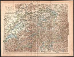 cca. 1892-93, össz. 14 db térkép az Athenaeum kézi lexikonából: 1 db Magyarország közigazgatási, tör...