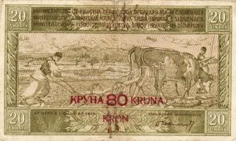 Jugoszlávia 1919. 20D 80Kr fny-sal(11x) T:II/III,III