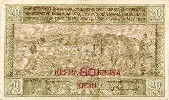 Jugoszlávia 1919. 20D 80Kr fny-sal(11x) T:II/III,III