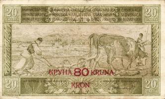 Jugoszlávia 1919. 20D 80Kr fny-sal(11x) T:II/III,III