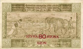 Jugoszlávia 1919. 20D 80Kr fny-sal(11x) T:II/III,III