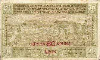 Jugoszlávia 1919. 20D 80Kr fny-sal(11x) T:II/III,III