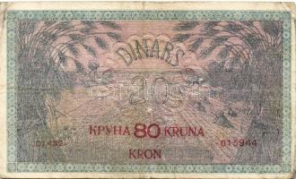 Jugoszlávia 1919. 20D 80Kr fny-sal(11x) T:II/III,III