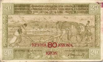 Jugoszlávia 1919. 20D 80Kr fny-sal(11x) T:II/III,III
