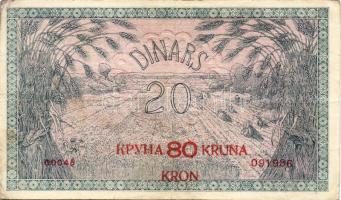 Jugoszlávia 1919. 20D 80Kr fny-sal(11x) T:II/III,III