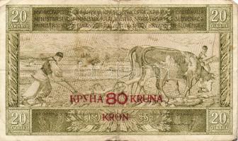 Jugoszlávia 1919. 20D 80Kr fny-sal(11x) T:II/III,III