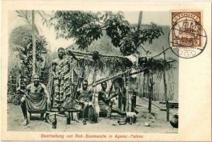 Agomc-Palimc, Bearbeitung von Roh-Baumwolle / cotton processing, folklore from French West Africa